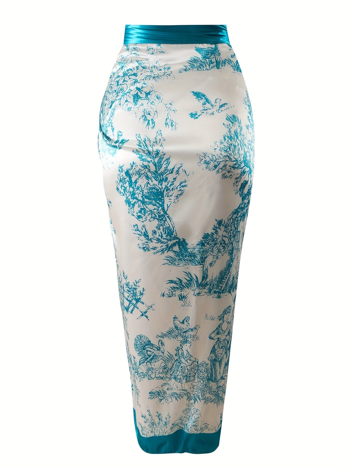 Toile De Jouy One Piece Swimsuit & Sarong Set