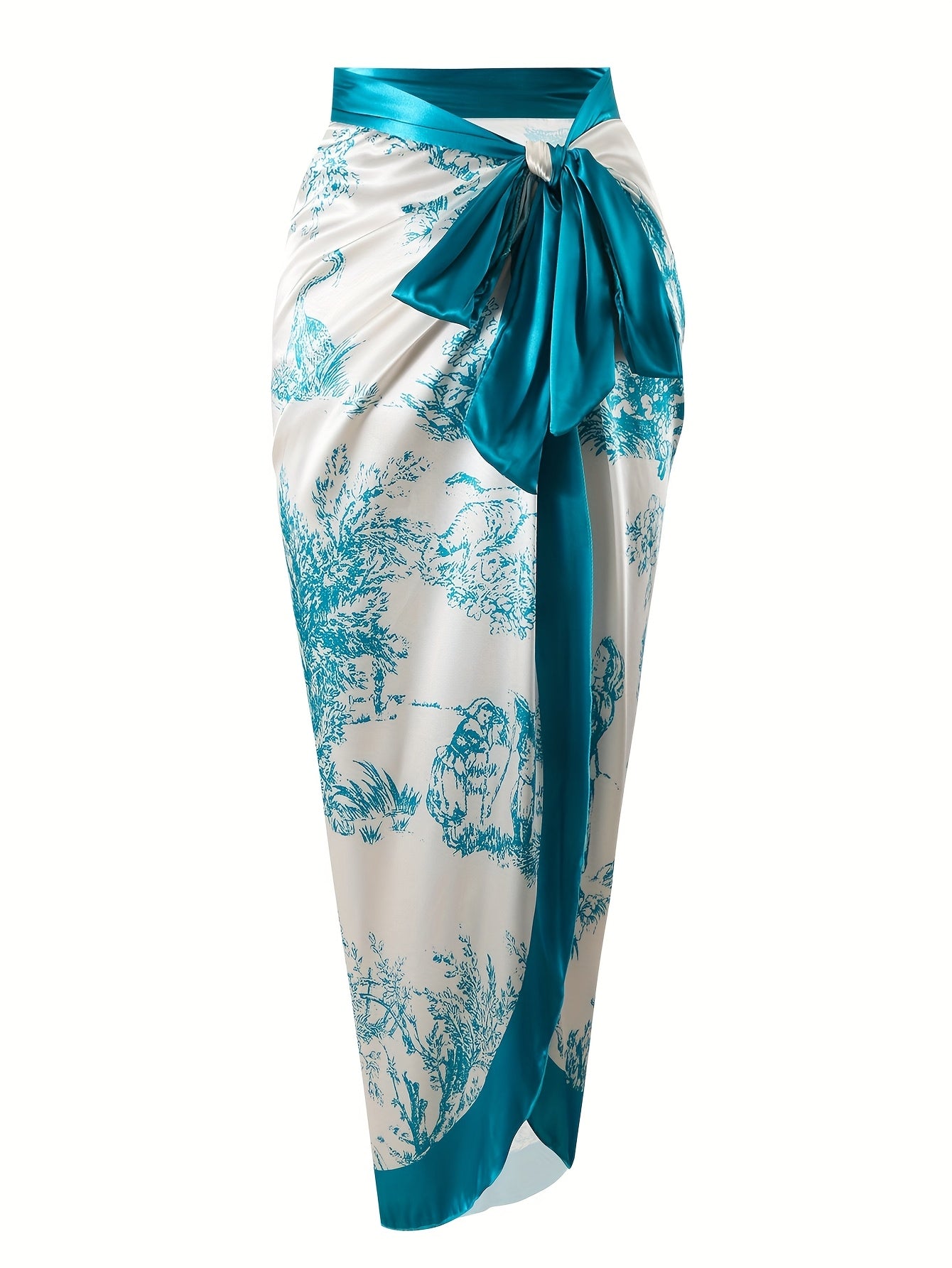 Toile De Jouy One Piece Swimsuit & Sarong Set